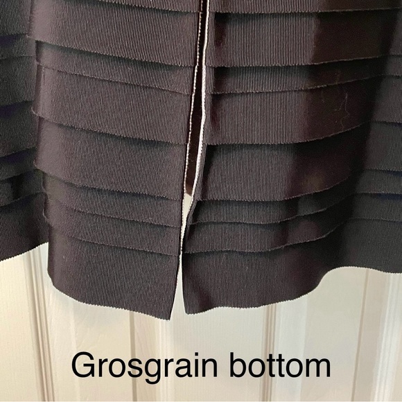 Fabulous Ports 1961 Layered Ruffle Black Mesh Silver Long Jacket Light Coat Rare - Picture 5 of 10